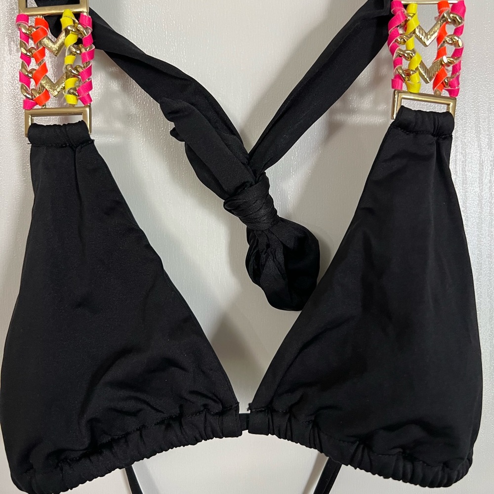 Beach bunny embellished sides and neck. Top and bottom